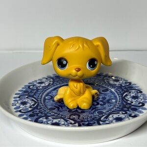 Authentic Littlest Pet Shop LPS Hasbro #21 Golden Retriever Puppy Dog Yellow VTG